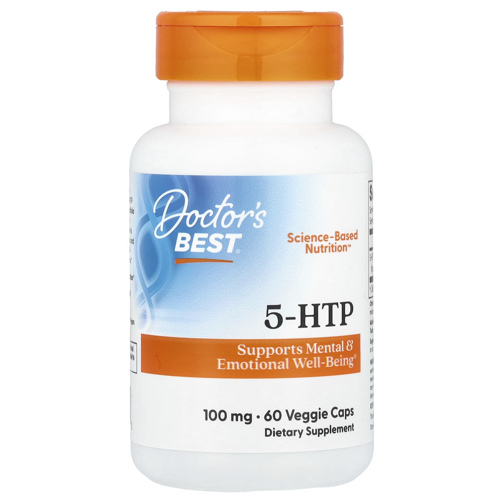 5-HTP Doctor's Best 5-HTP, 100 мг, 60 растительных капсул