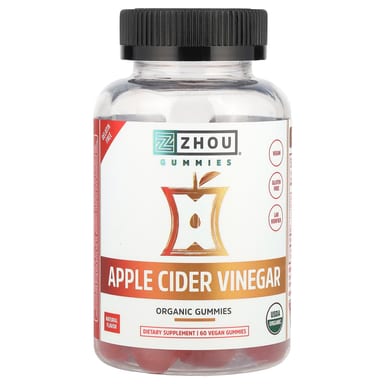 Яблочный уксус Zhou Nutrition Organic Gummies 60 Vegan Gummies, жевательные пастилки