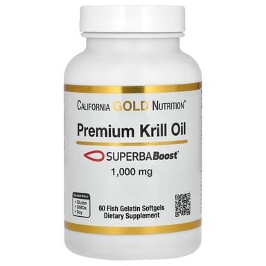 Масло криля California Gold Nutrition Premium with SUPERBABoost 60 Fish Gelatin, 1000 мг, мягкие капсулы