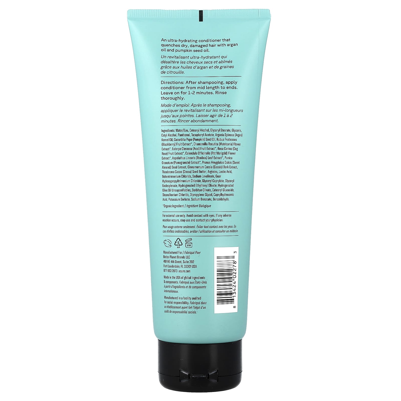 Масло тыквенных семян ACURE Ultra Hydrating Conditioner Argan Oil &, 236 мл — фото 2