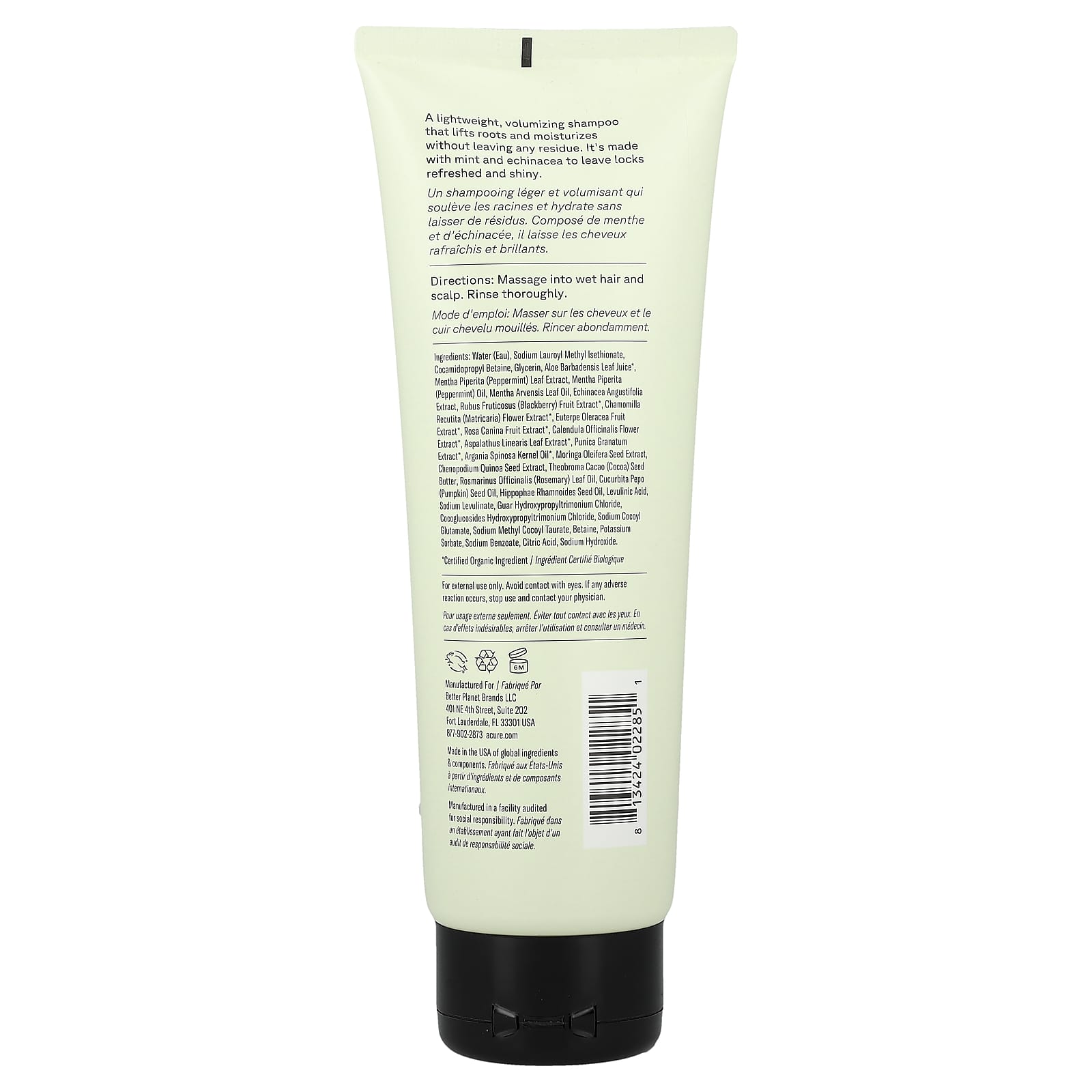 Эхинацея ACURE Vivacious Volume Shampoo Mint &, 236 мл — фото 2
