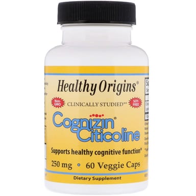 Цитиколин Healthy Origins Cognizin, 250 мг, 60 растительных капсул