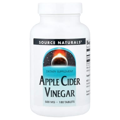 Яблочный уксус Source Naturals, вкус Apple Cider Vinegar, 500 мг, 180 таблеток