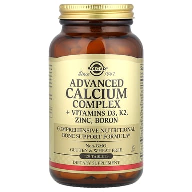 Витамины Solgar Advanced Calcium Complex D3 K2 Zinc, оттенок Boron, 120 таблеток