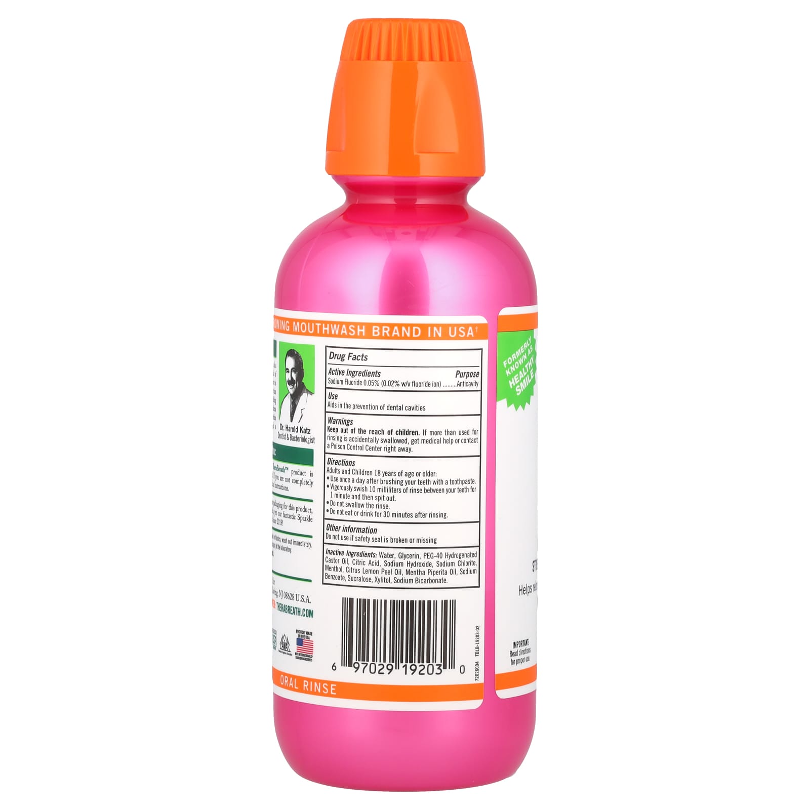 Полоскание рта TheraBreath, 473 мл (16 fl oz), мятное — фото 2