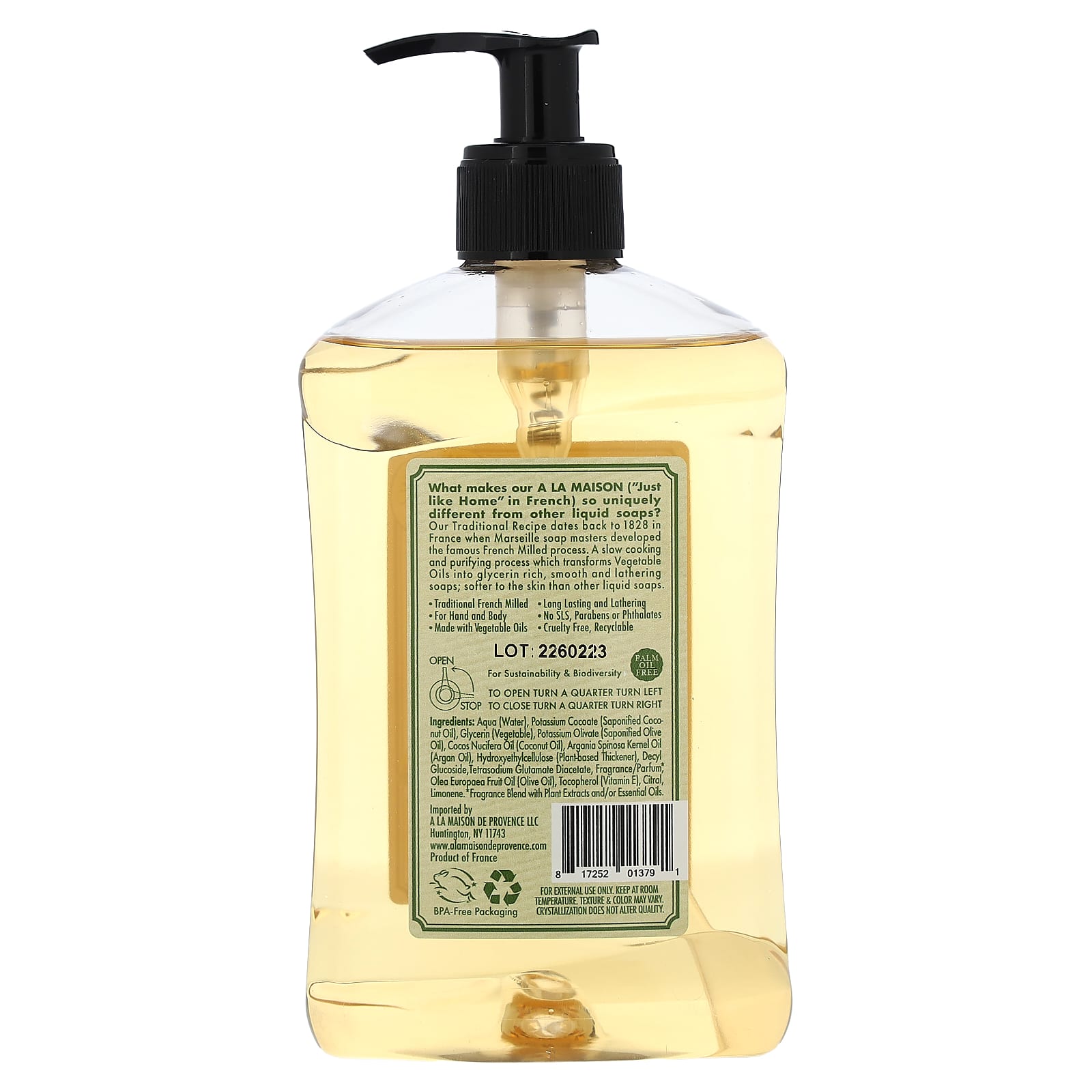 Жидкое мыло A La Maison de Provence, 500 мл (16.9 fl oz), лимон Прованса — фото 2