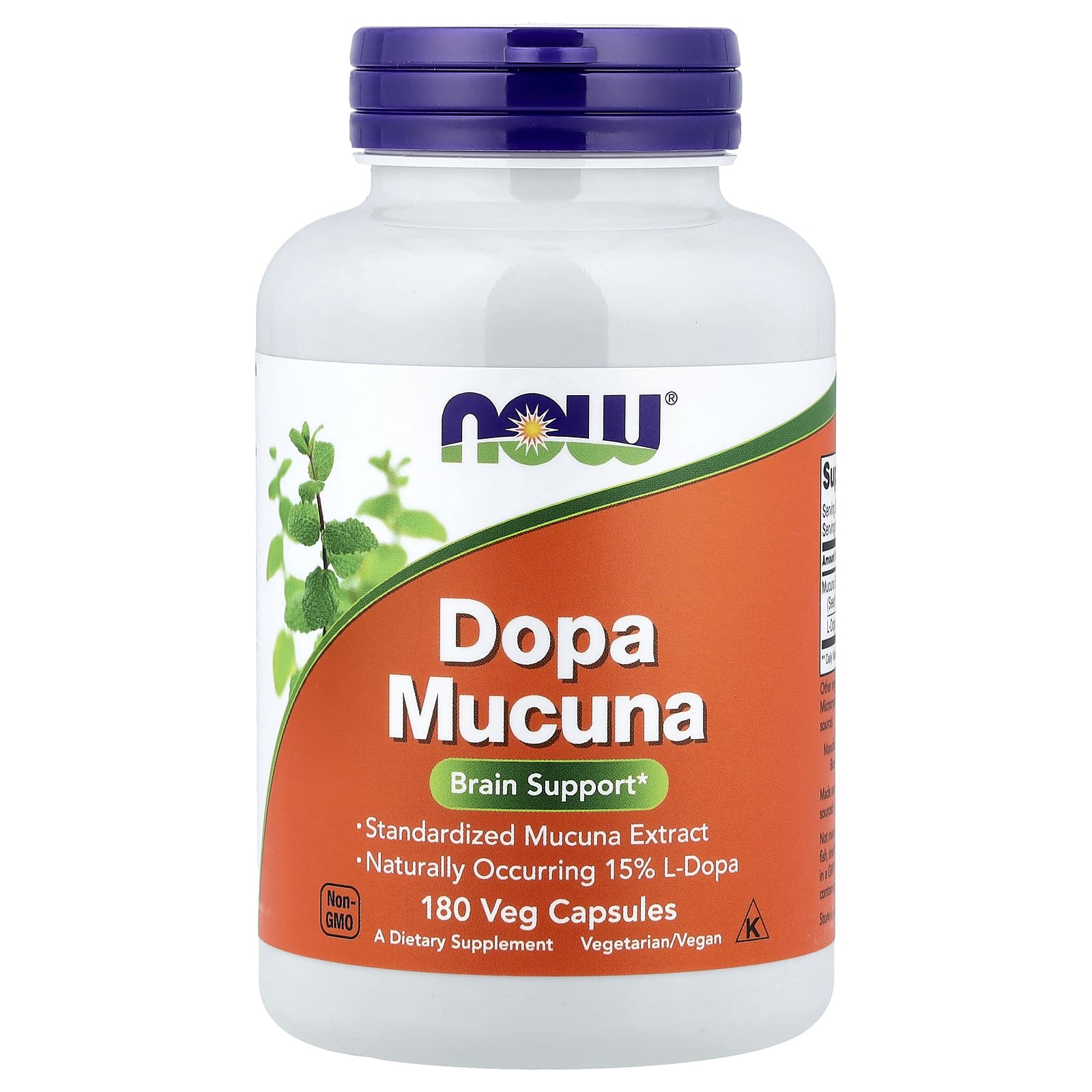 Допа Мукуна NOW Foods, 180 вегетарианских капсул