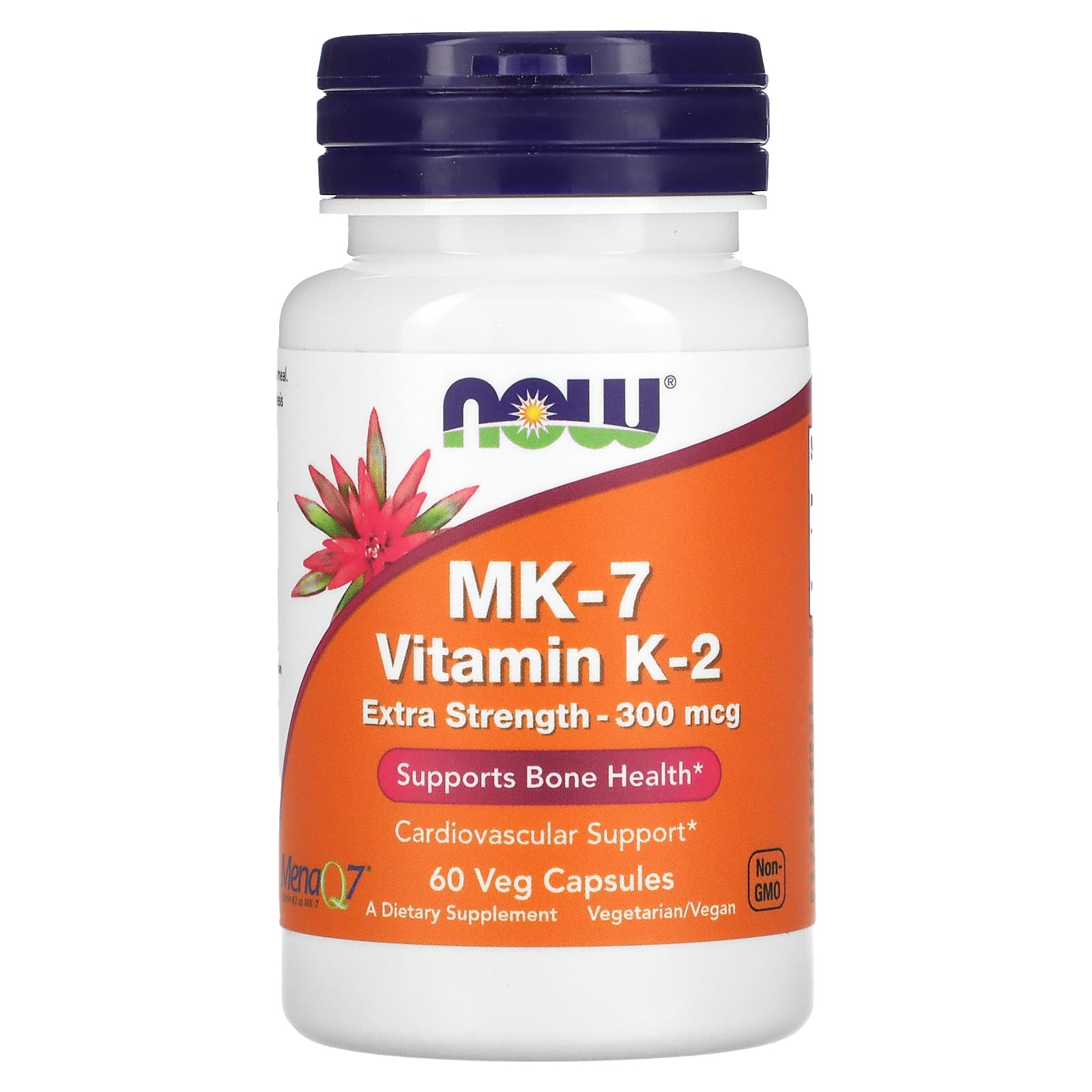 Витамин K2 MK-7 NOW Foods MK-7 Vitamin K-2, 300 мкг, 60 растительных капсул