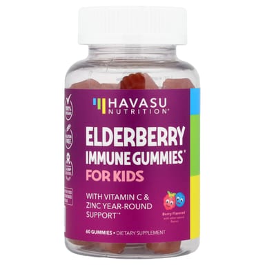 Бузина Havasu Nutrition Immune Gummies For Berry, 60 жевательных пастилок