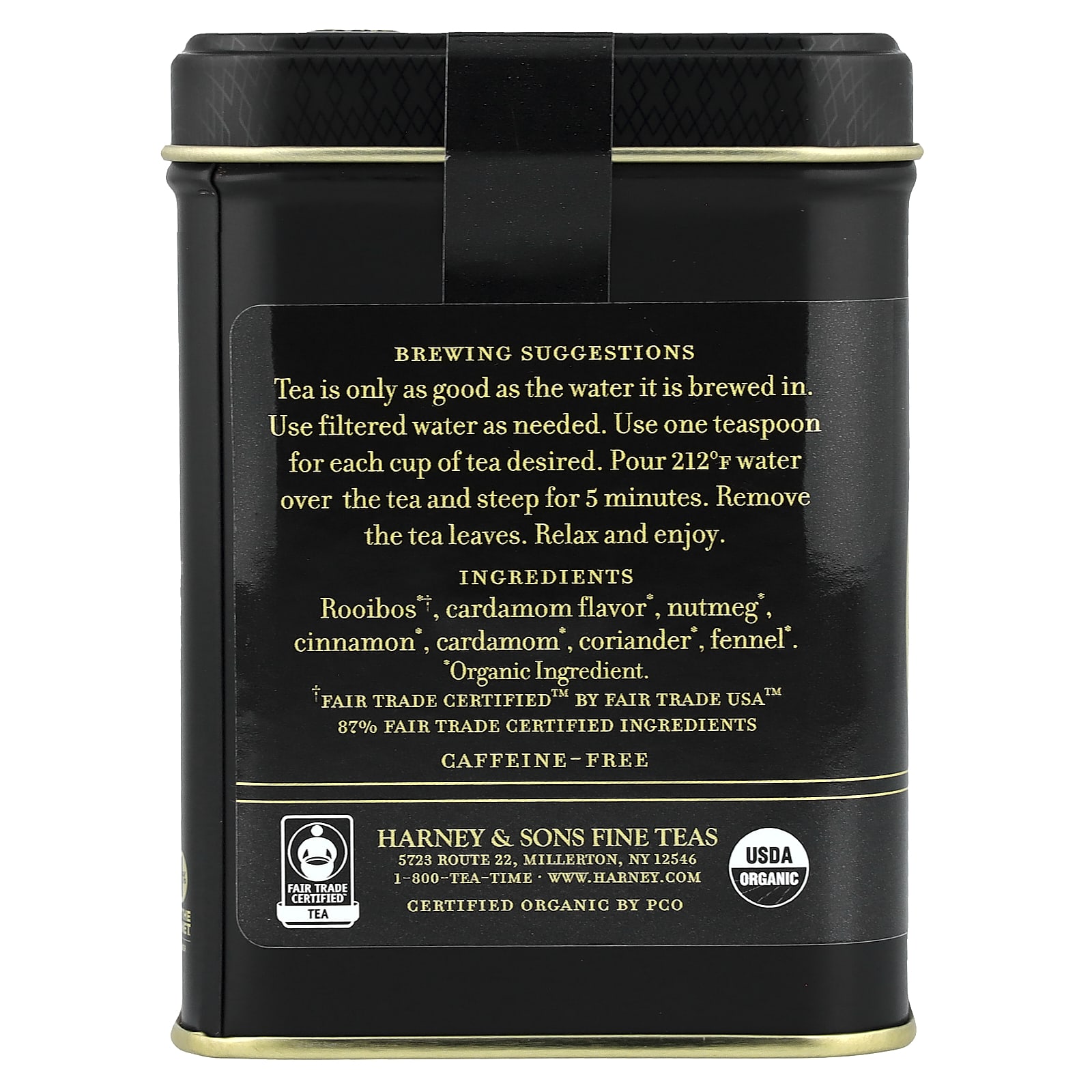 Травяной чай Harney & Sons Organic Rooibos Chai, без кофеина, 112 г — фото 2