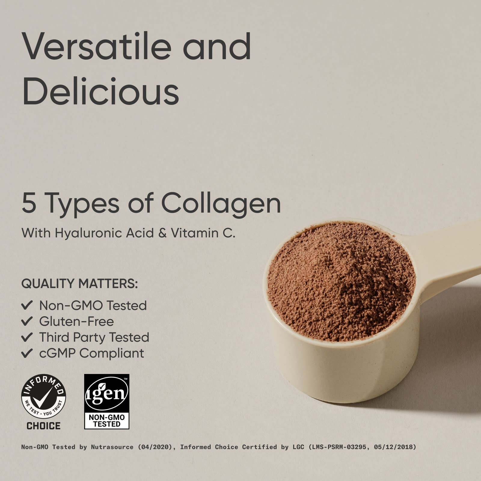 Шоколад Sports Research Multi Collagen, вкус Chocolate, 480 г, 1. — фото 3