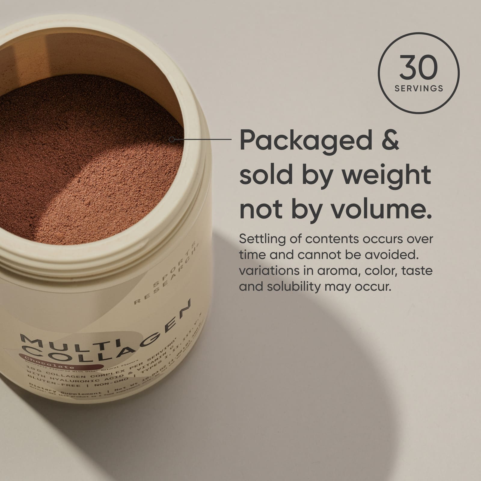 Шоколад Sports Research Multi Collagen, вкус Chocolate, 480 г, 1. — фото 6