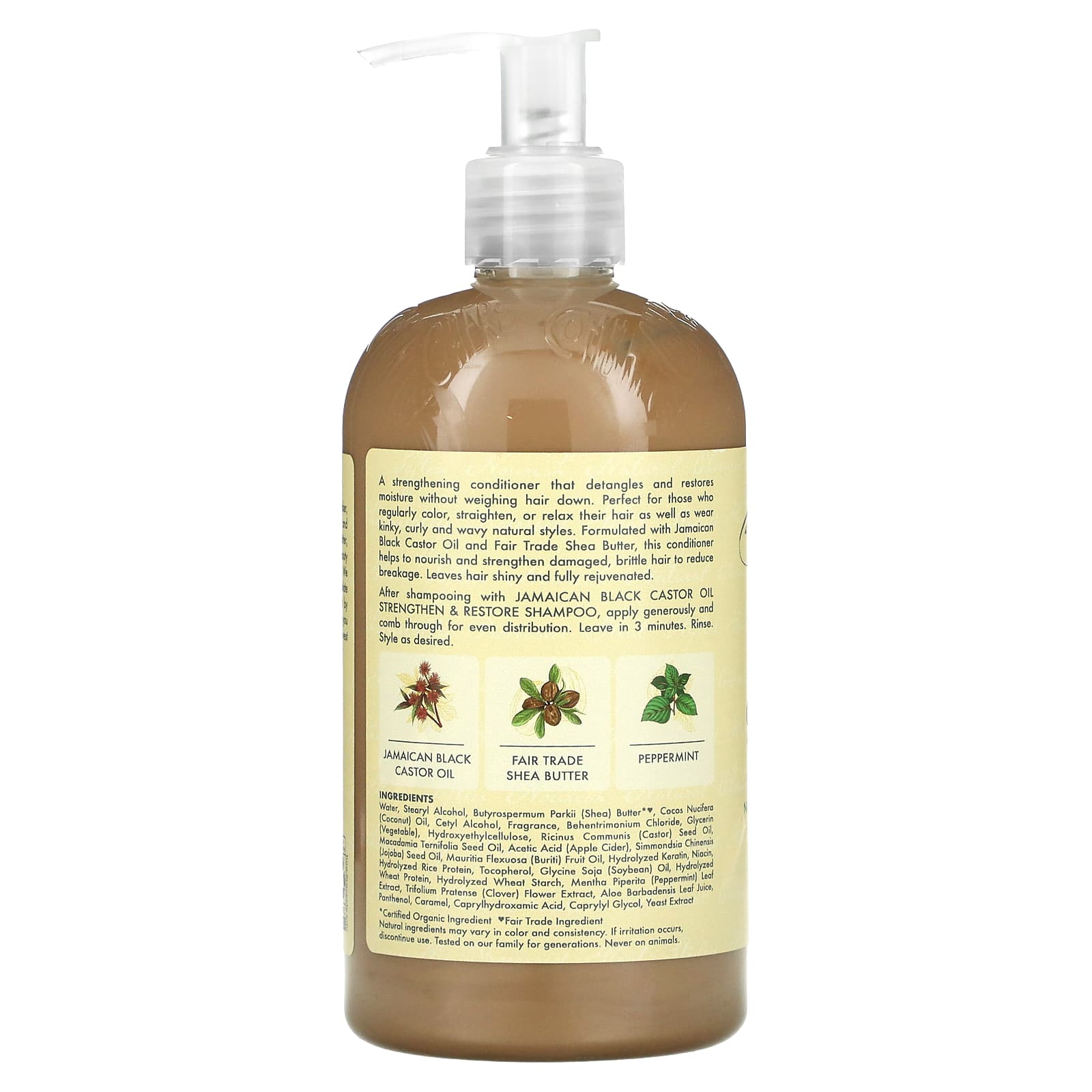 Кондиционер SheaMoisture Jamaican Black Castor Oil Strengthen & Restore, 384 мл, масло — фото 2