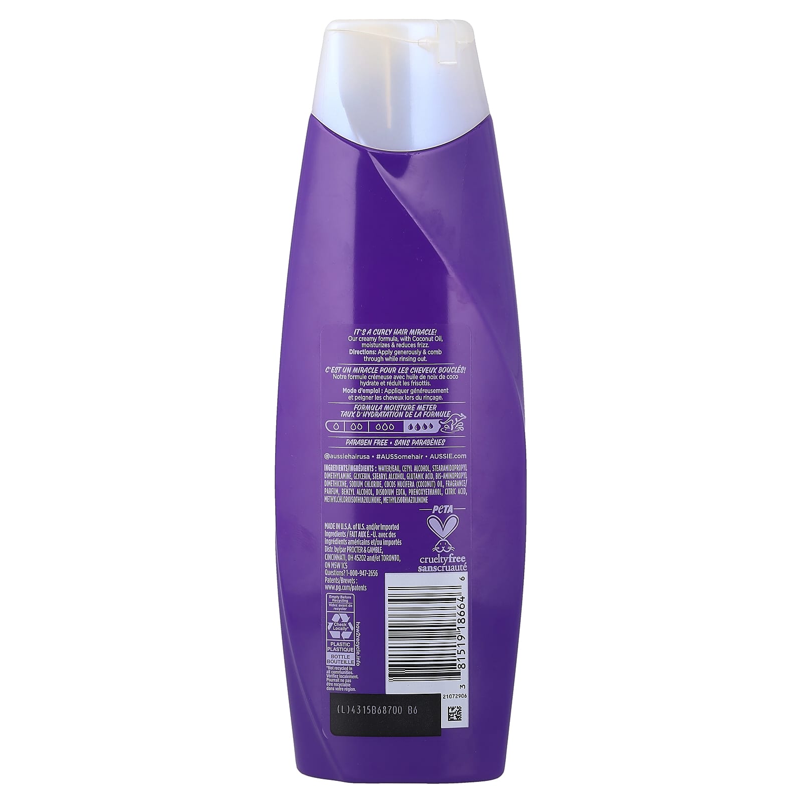 Кокосовое масло Aussie Miracle Curls, вкус Conditioner With Coconut Oil, 360 мл — фото 2