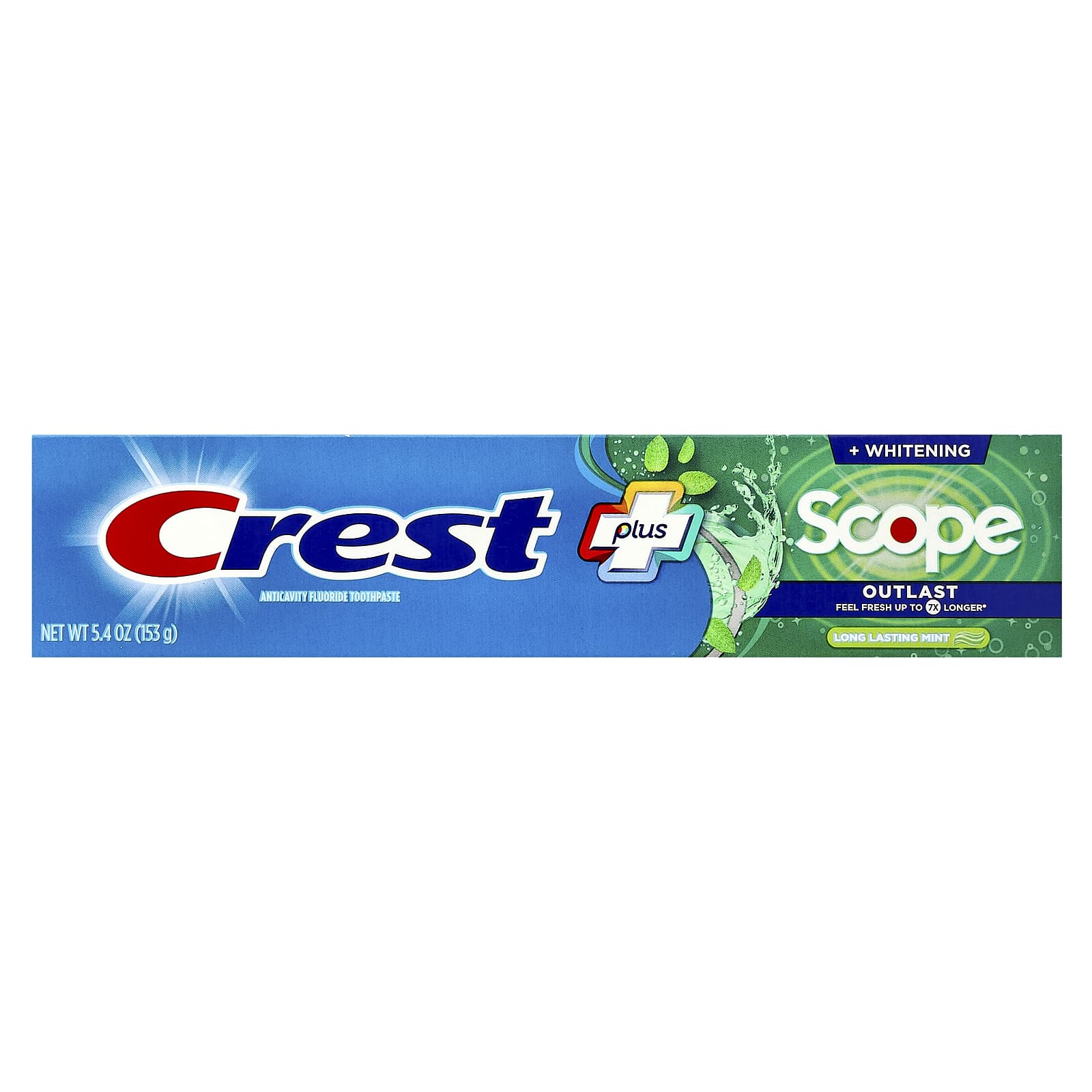 Зубная паста Crest Plus Scope Outlast Whitening Anticavity Fluoride, вкус Mint, 153 г — фото 2