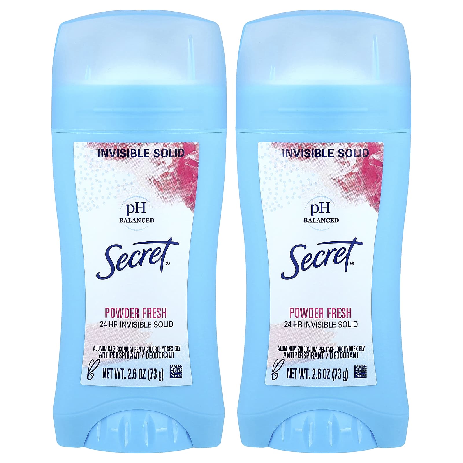 Антиперспирант Secret pH Balanced Invisible Solid /Deodorant Powder Fresh Twin Pack, 73 г, порошок — фото 3
