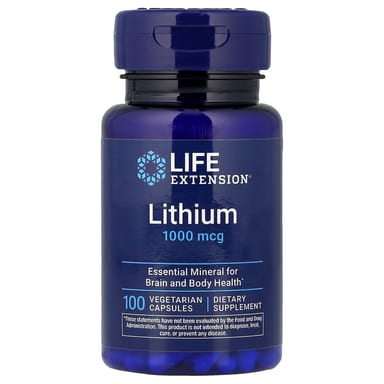 Литий Life Extension, 1,000 мкг, 100 вегетарианских капсул