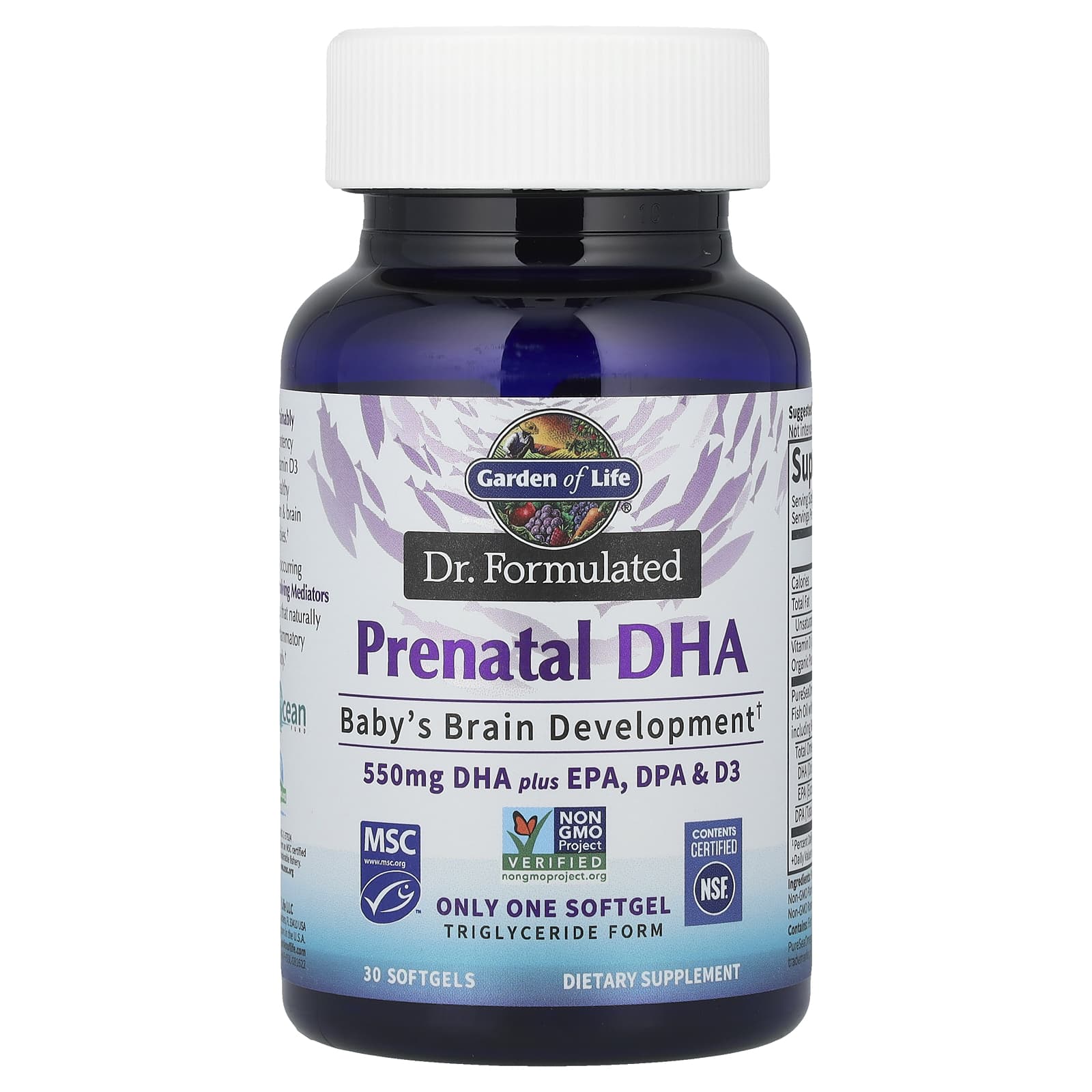 DHA для беременных Garden of Life Dr. Formulated, 30 мягких капсул