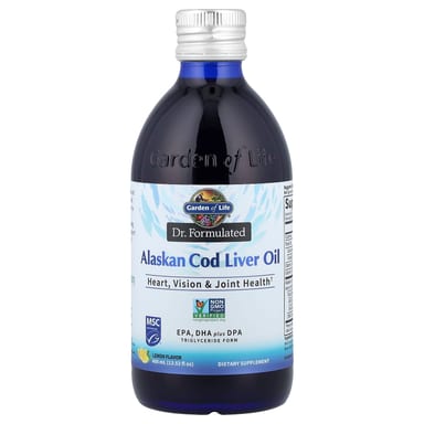 Масло печени трески Garden of Life Dr. Formulated Alaskan, вкус Lemon, 400 мл