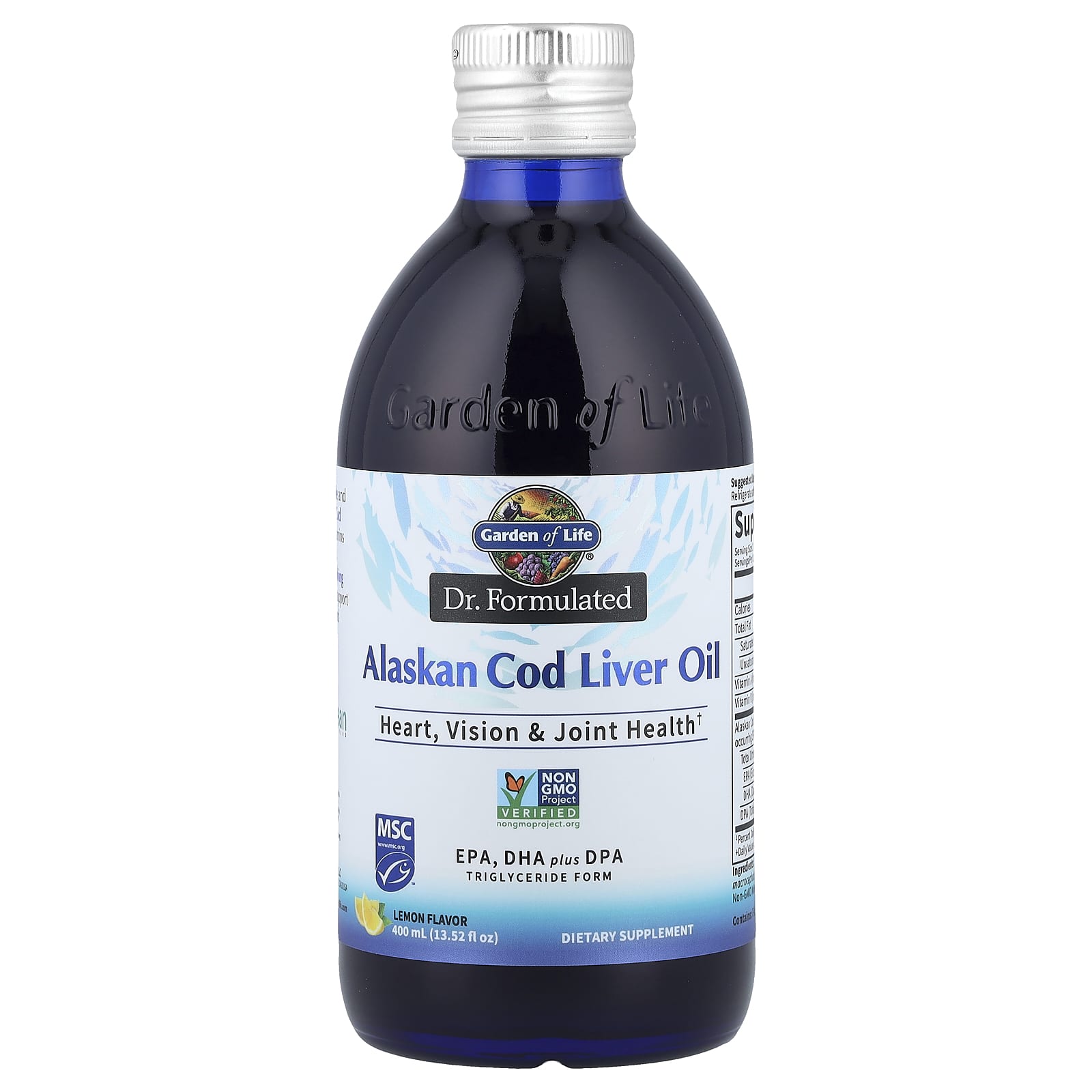 Масло печени трески Garden of Life Dr. Formulated Alaskan, вкус Lemon, 400 мл