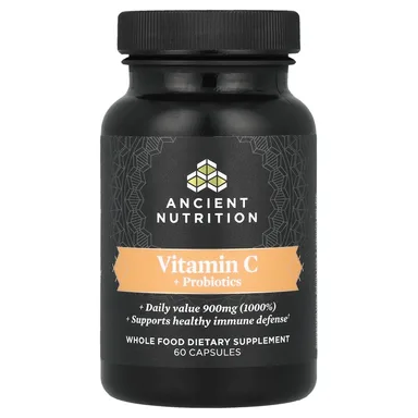 Фото товара: Пробиотик Ancient Nutrition Vitamin C, 60 капсул