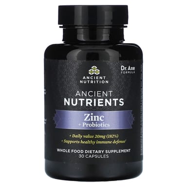 Пробиотик Ancient Nutrition Zinc, 30 капсул