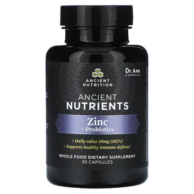 Фото товара: Пробиотик Ancient Nutrition Zinc, 30 капсул
