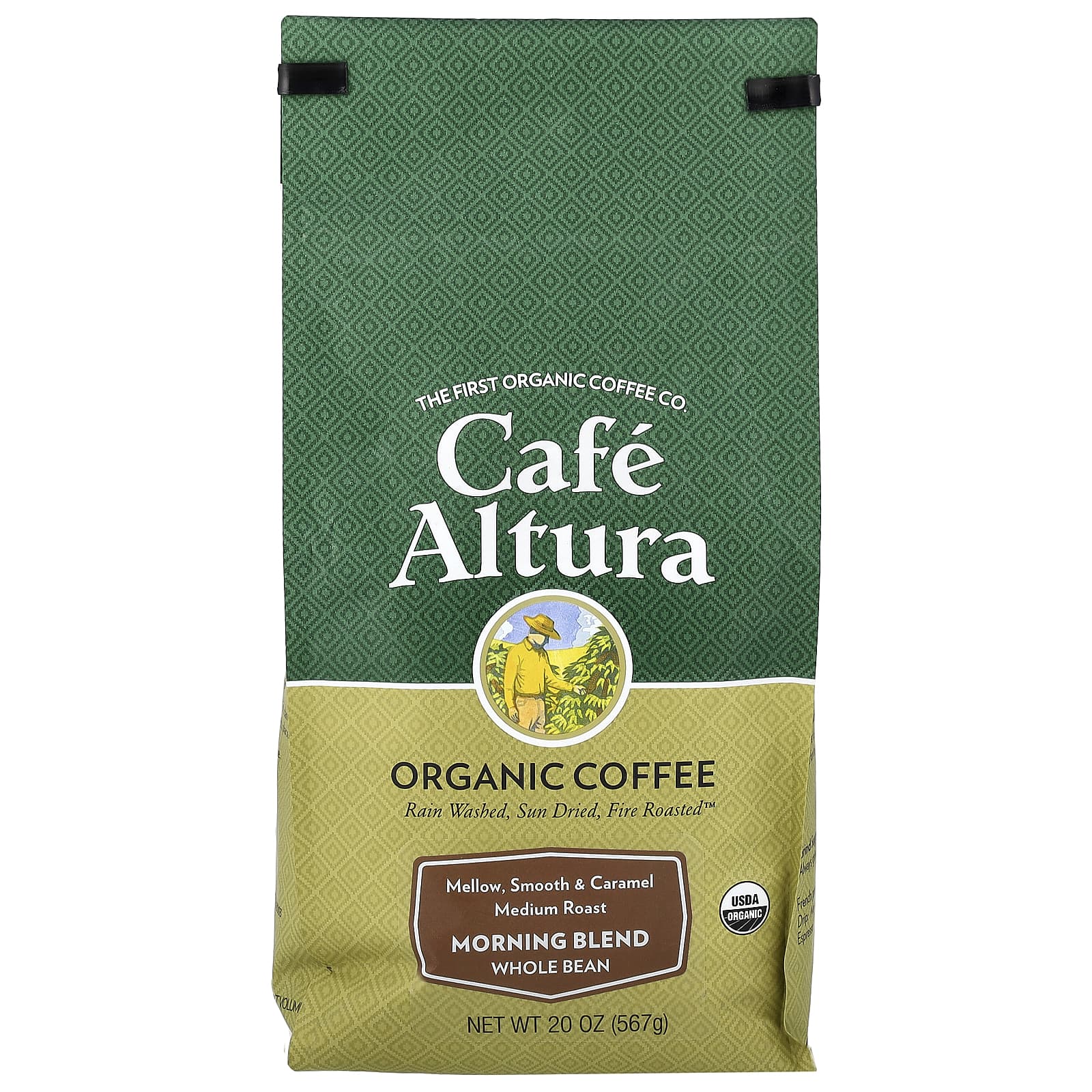 Кофе Cafe Altura Organic Morning Blend Whole Bean Medium Roast, 567 г