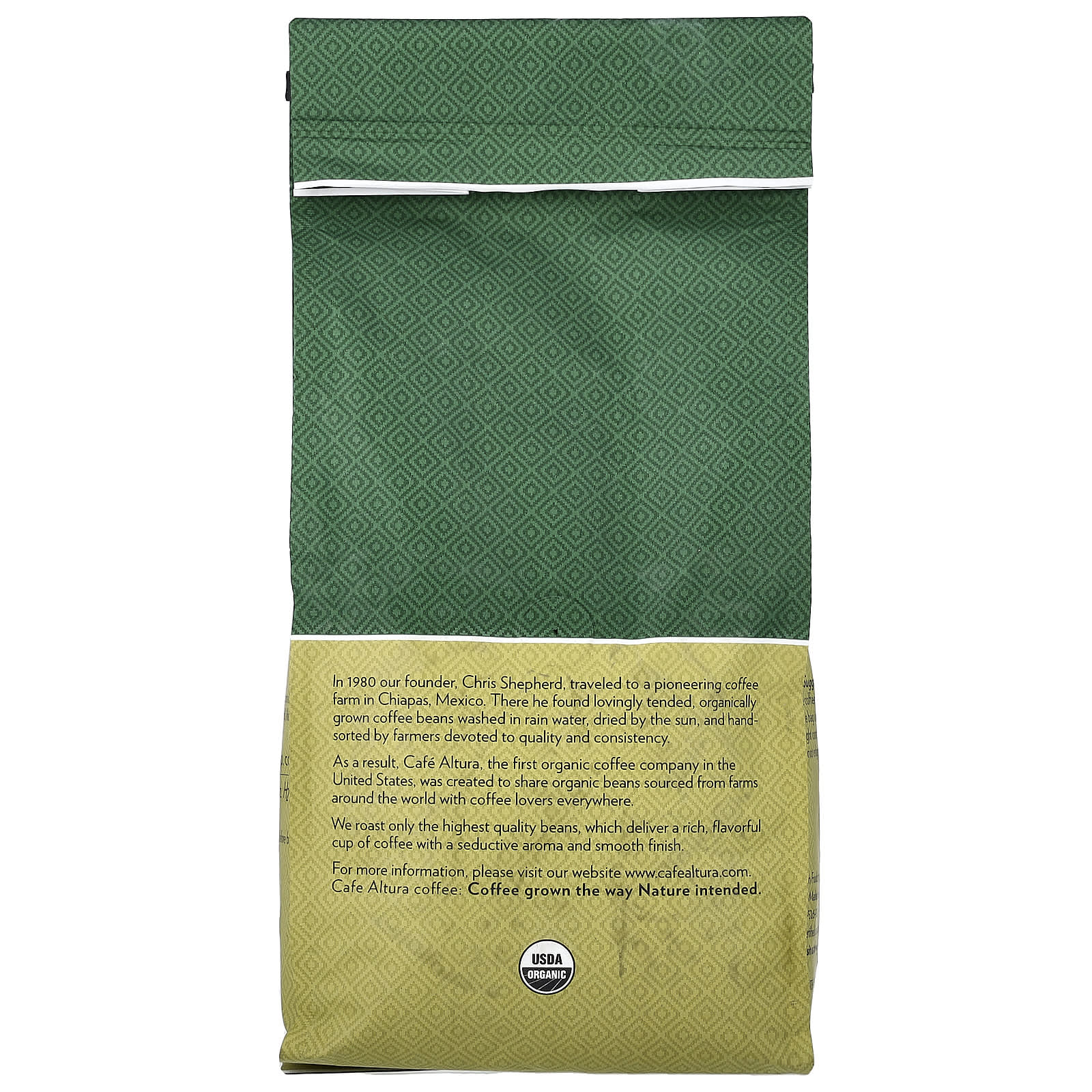 Кофе Cafe Altura Organic Morning Blend Whole Bean Medium Roast, 567 г — фото 2