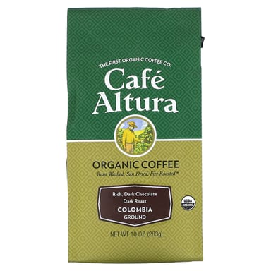 Кофе Cafe Altura Organic Colombia Dark Roast, оттенок Ground, 283 г