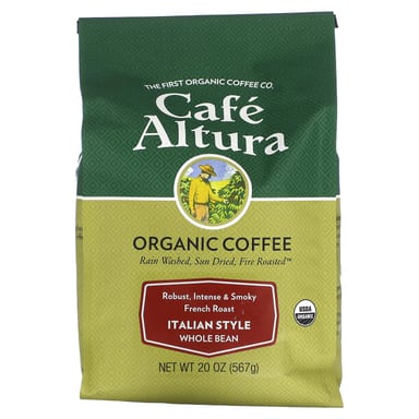 Кофе Cafe Altura Organic Italian Style Whole Bean French Roast, 567 г