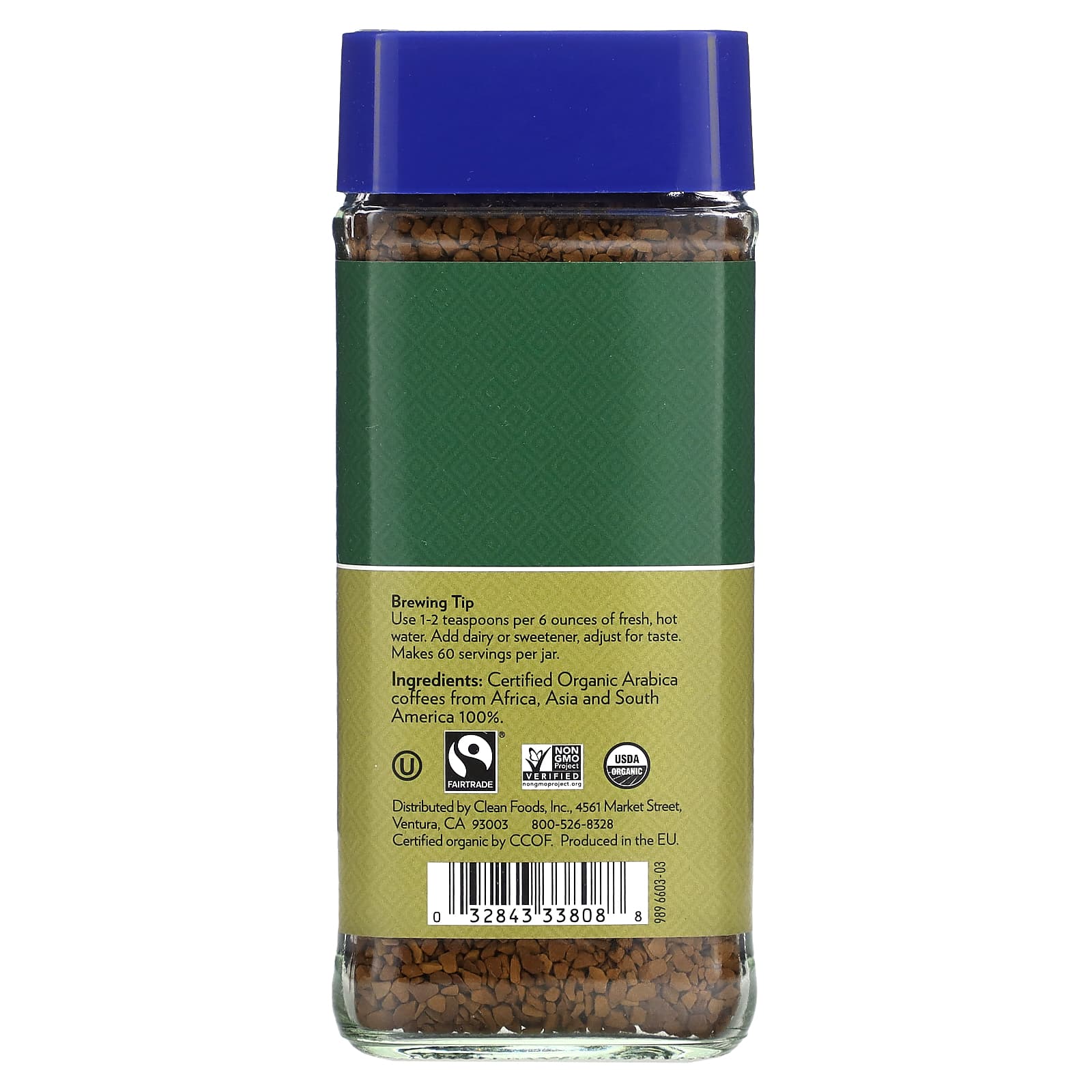 Кофе Cafe Altura Instant Organic Medium Roast Freeze-Dried, оттенок Decaf, 100 г — фото 2