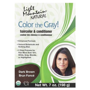 Кондиционер Light Mountain Color the Gray! Natural Hair Color & Dark Brown, 198 г