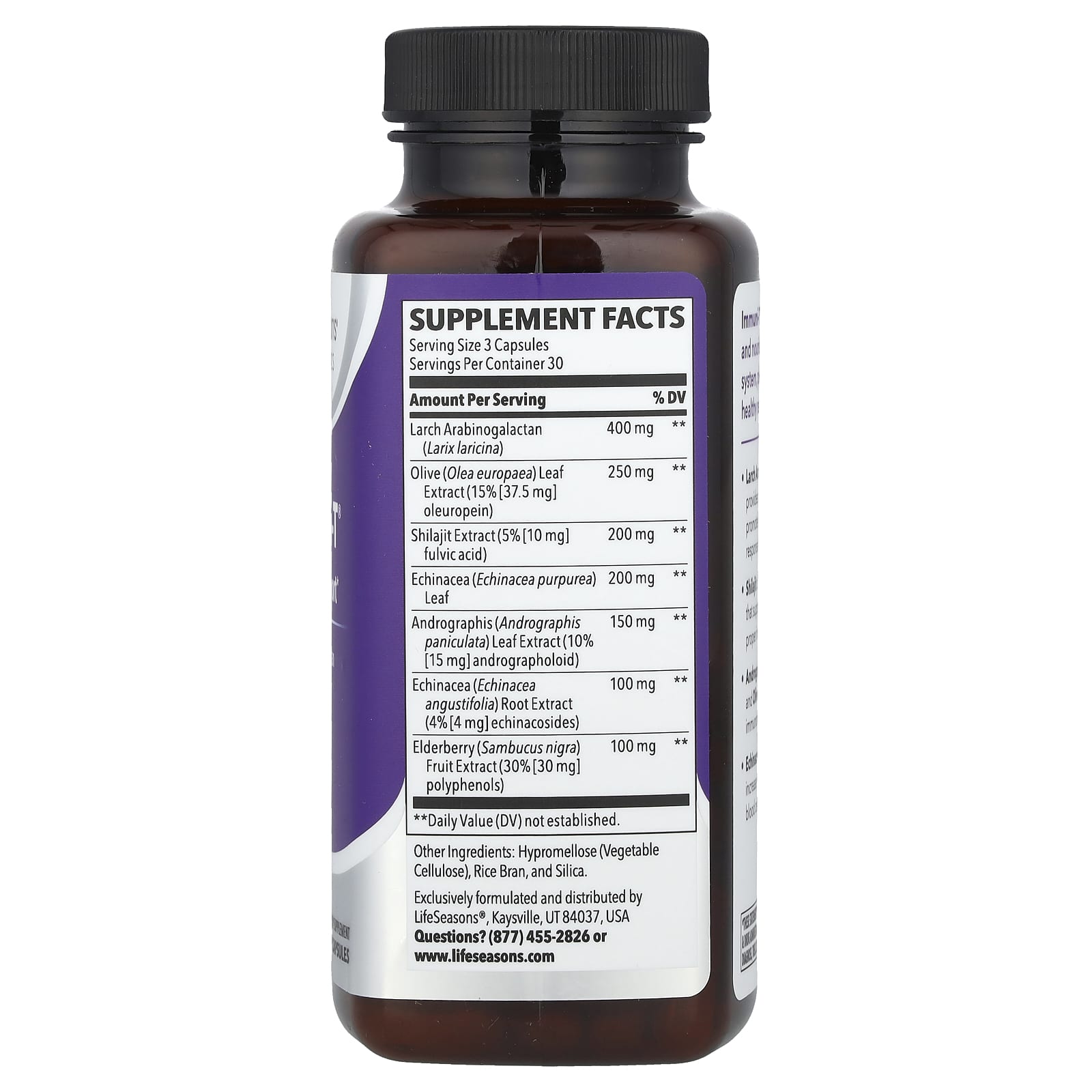 Поддержка иммунитета LifeSeasons Immuni-T® Immune, 90 растительных капсул — фото 2