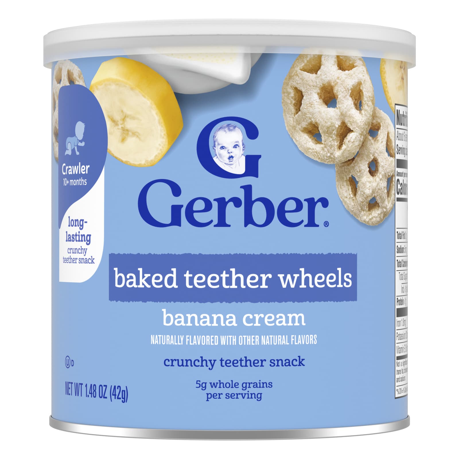 Крем Gerber Baked Teether Wheels 10+ Months, вкус Banana Cream, 42 г