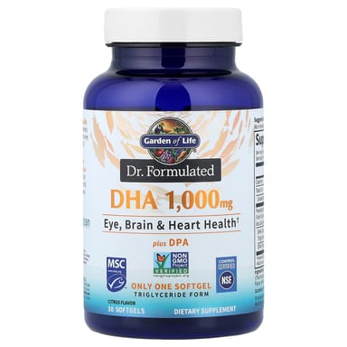 DHA Garden of Life Dr. Formulated plus DPA, оттенок Citrus, 30 мягких капсул