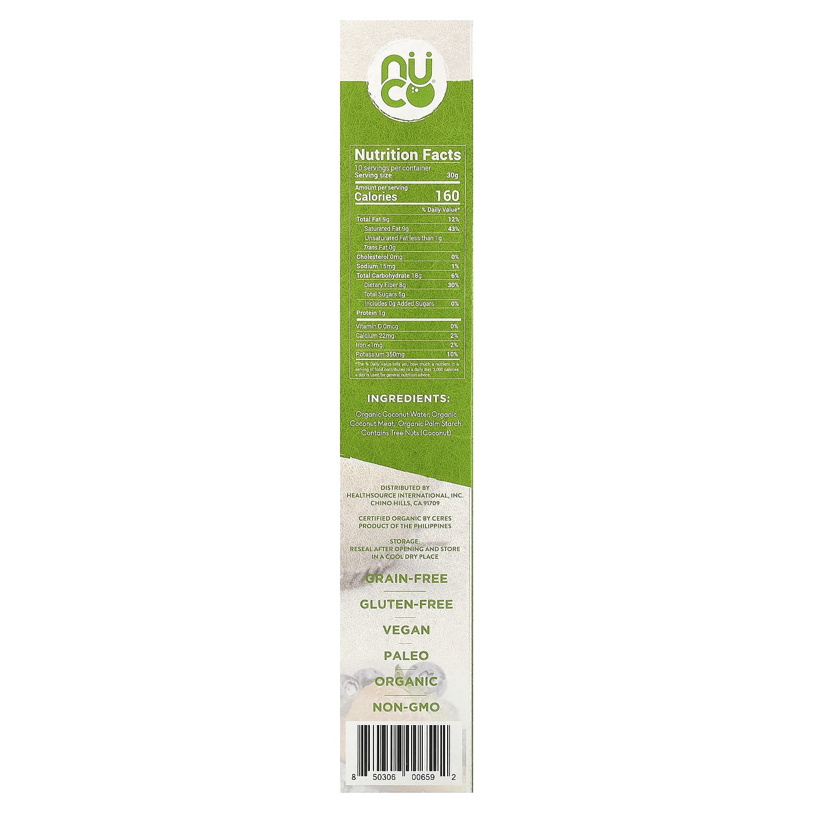 Хлопья NUCO Grain-Free, вкус Organic Coconut Crunch, 300 г — фото 2