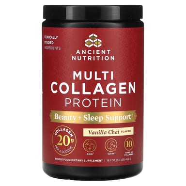 Коллагеновый протеин Ancient Nutrition Multi Beauty Sleep Support, вкус Vanilla Chai, 456 г