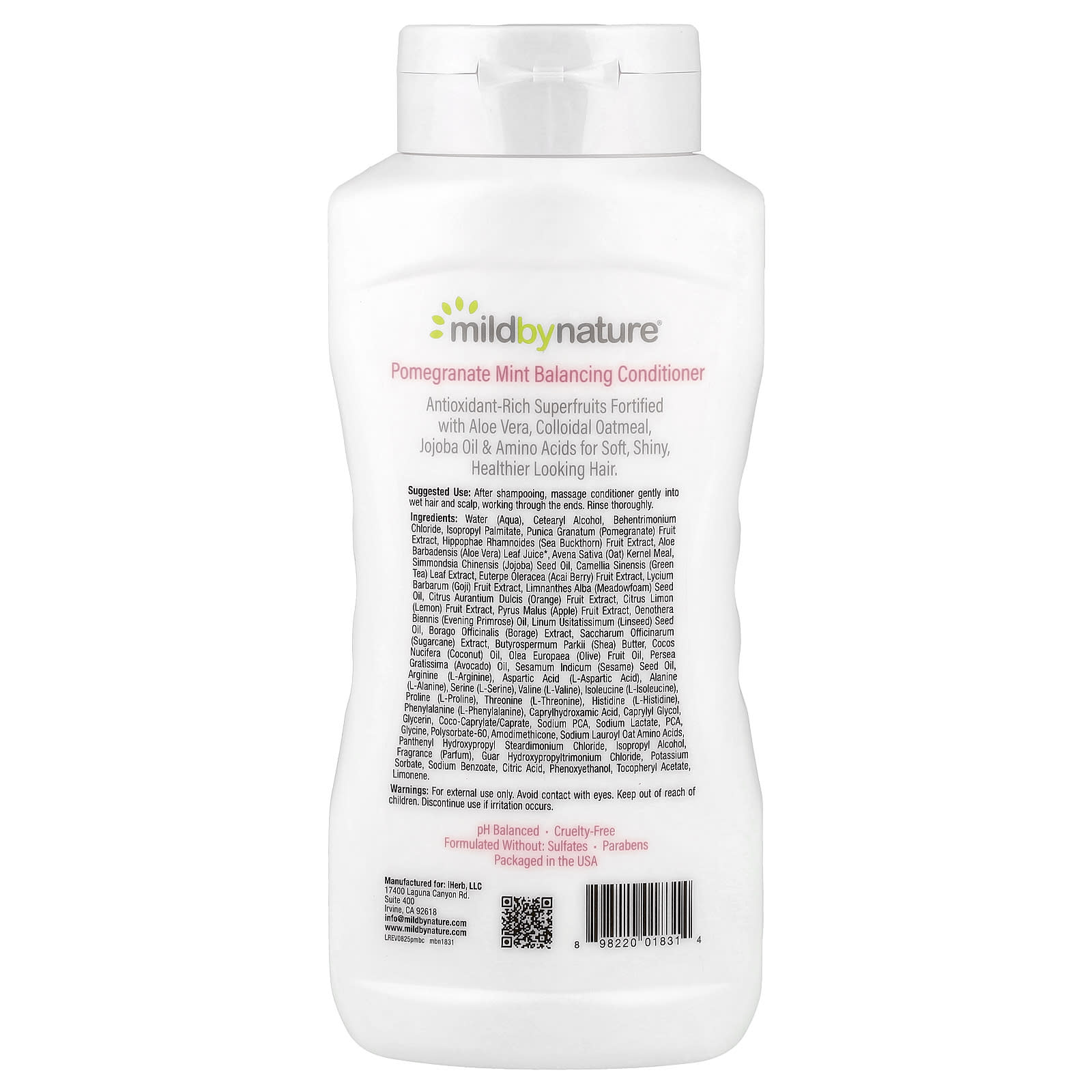 Кондиционер Mild By Nature, вкус Pomegranate Mint Balancing Conditioner, 473 мл — фото 3