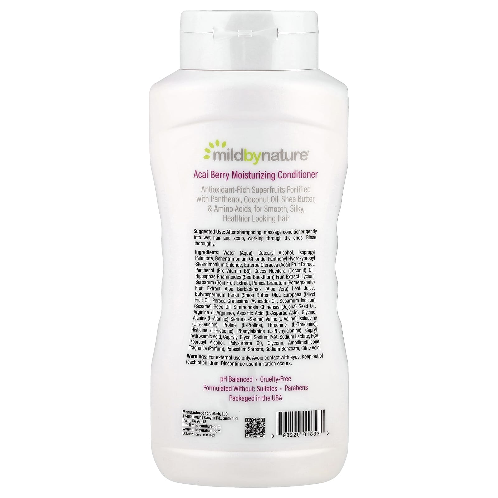 Кондиционер Mild By Nature, вкус Acai Berry Moisturizing Conditioner, 473 мл — фото 4