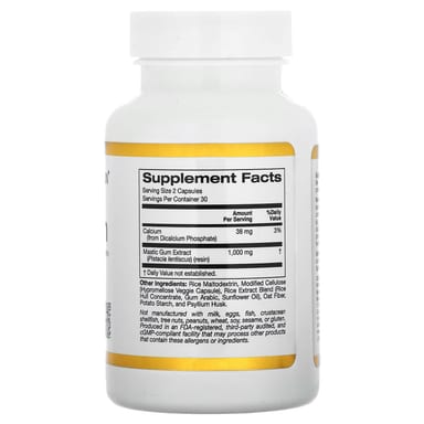 Мастиковая смола California Gold Nutrition, 500 мг, 60 растительных капсул