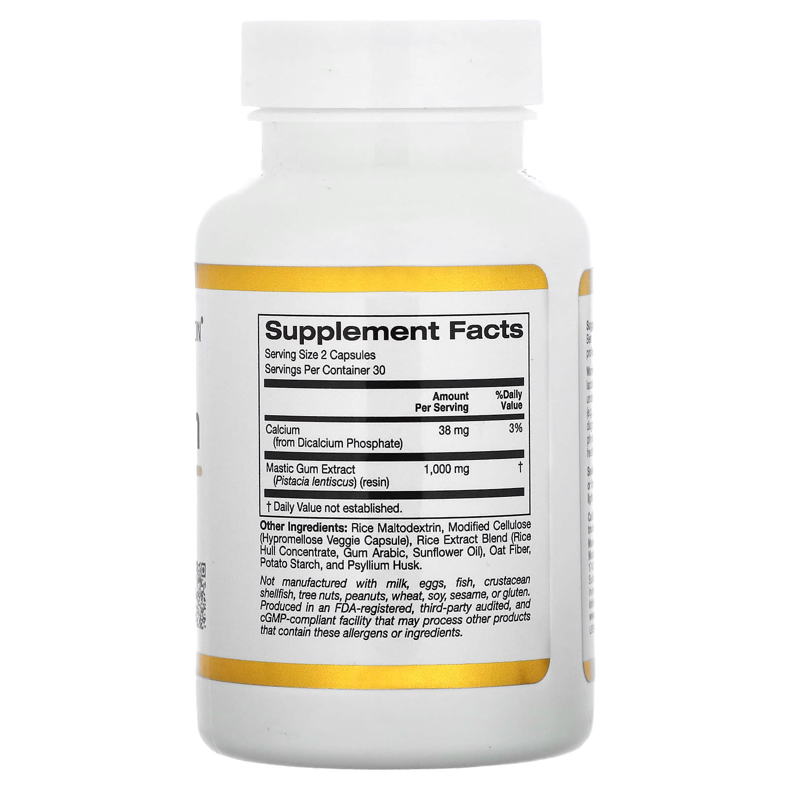 Мастиковая смола California Gold Nutrition, 500 мг, 60 растительных капсул