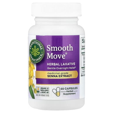 Листья сенны Traditional Medicinals Smooth Move® Capsules, 50 капсул