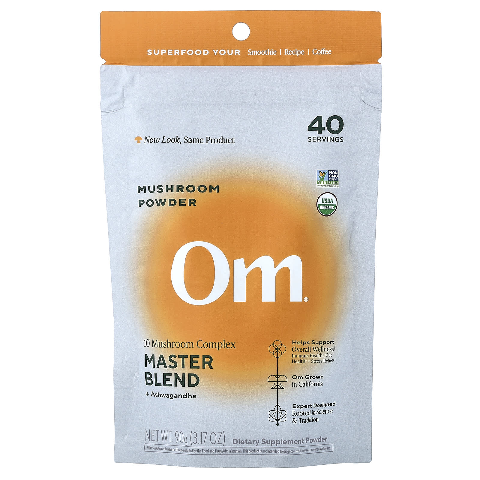 Ашваганда Om Mushrooms Mushroom Powder Master Blend, 90 г, порошок