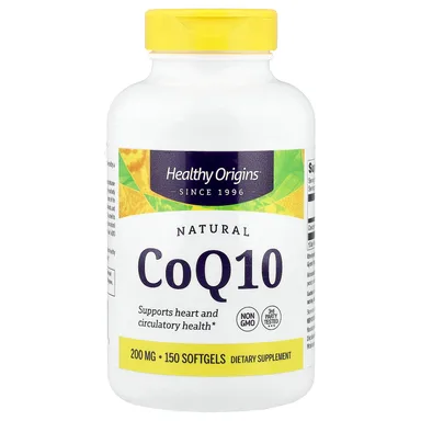 Фото товара: Коэнзим Q10 Healthy Origins Natural, 200 мг, 150 мягких капсул