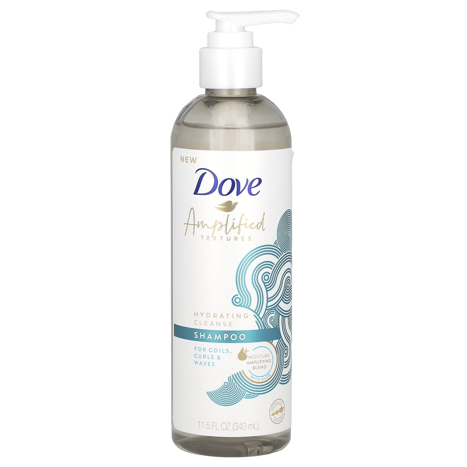 Шампунь Dove Amplified Textures Hydrating Cleanse, 340 мл