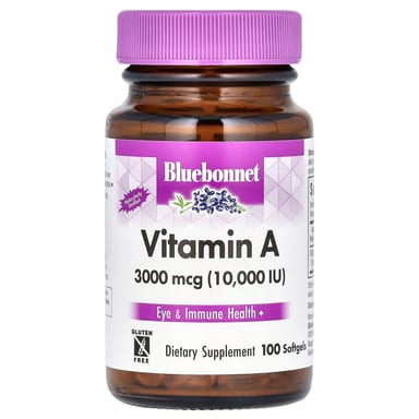Витамин A Bluebonnet Nutrition ( ), 3000 мкг (10000 МЕ), 100 мягких капсул