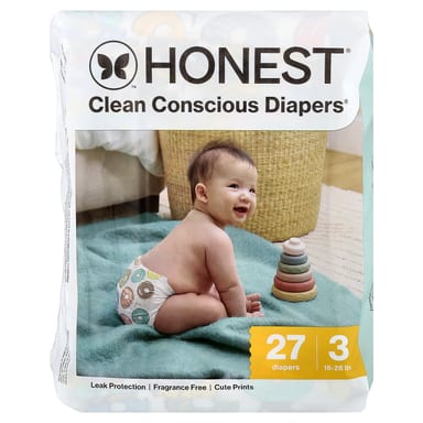 Подгузники Clean Conscious Diapers™, размер 3, 16-28 lbs, 27 штук