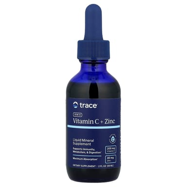 Добавка Trace Ionic Vitamin C Zinc Liquid Mineral, 59 мл, жидкая форма