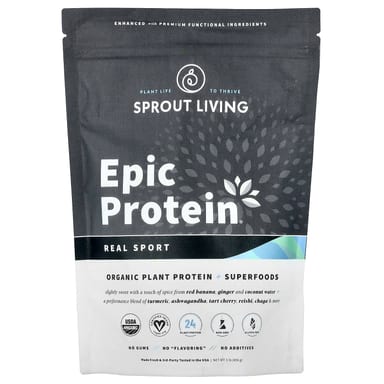 Растительный протеин Sprout Living Epic Protein® Real Sport Organic Superfoods, 456 г